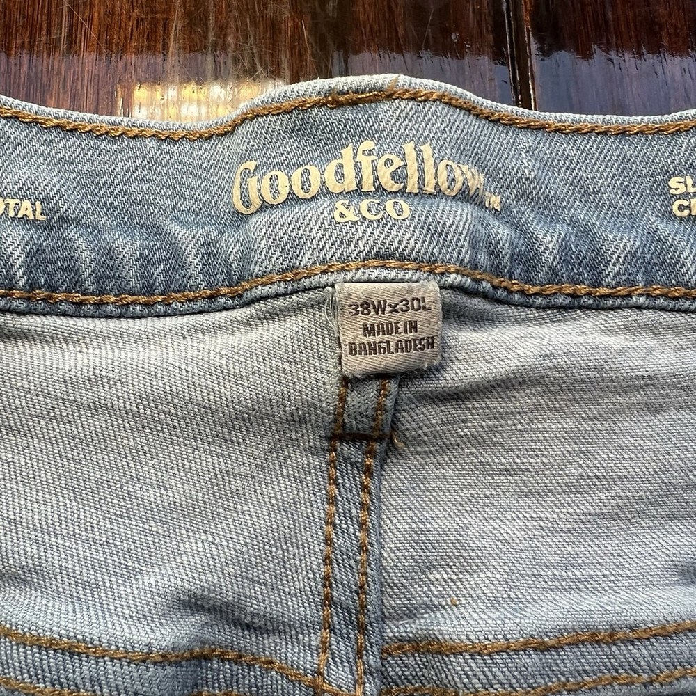Goodfellow & Co Men's Total Flex Fit Jeans Light Wash Size 38W X 27” Denim Pants - Picture 12 of 13